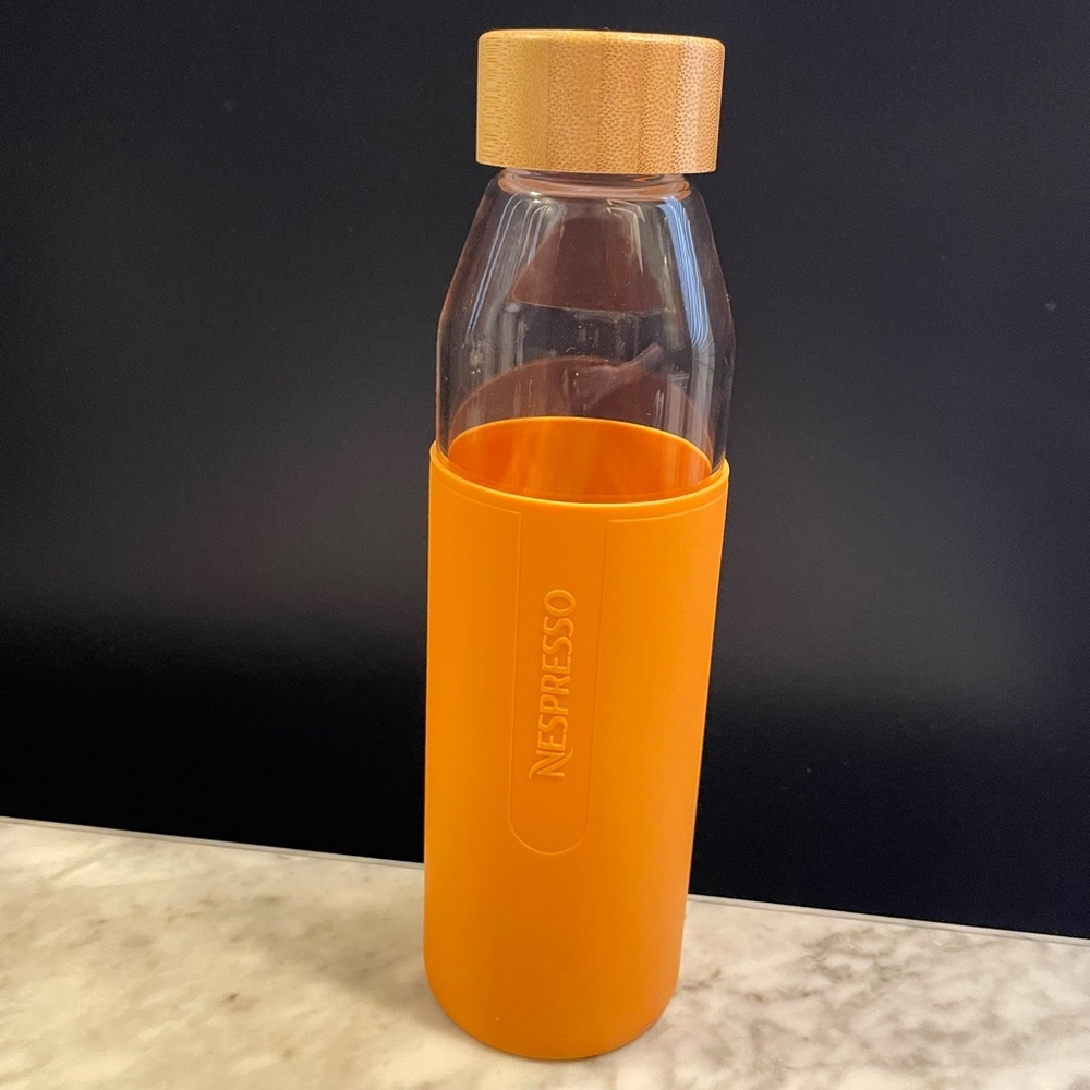 Nespresso glass water bottle